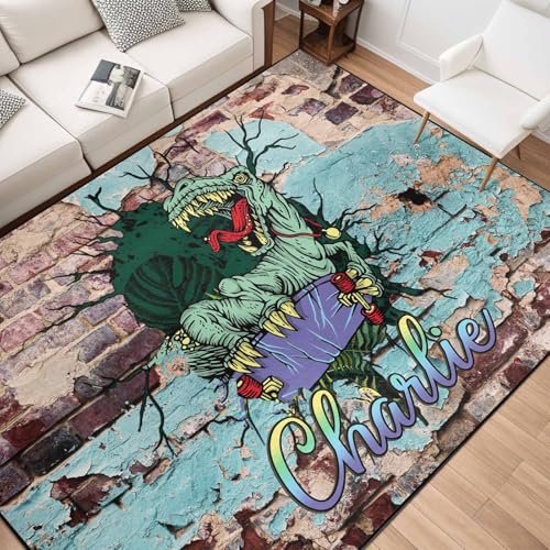 Tapete Dinosaurio Infantil Personalizado 213x152 cm miniatura 1