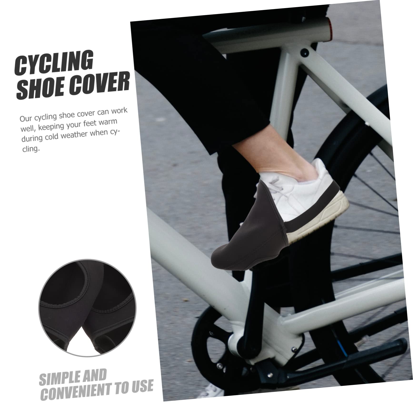 TOYANDONA 5 Ensembles Couvre Chaussures De Cyclisme Antidérapants Protection Hiver Accessoires De Bowling Facile À Enfiler avec Zip Élastique Respirant 2 Pièces * 5