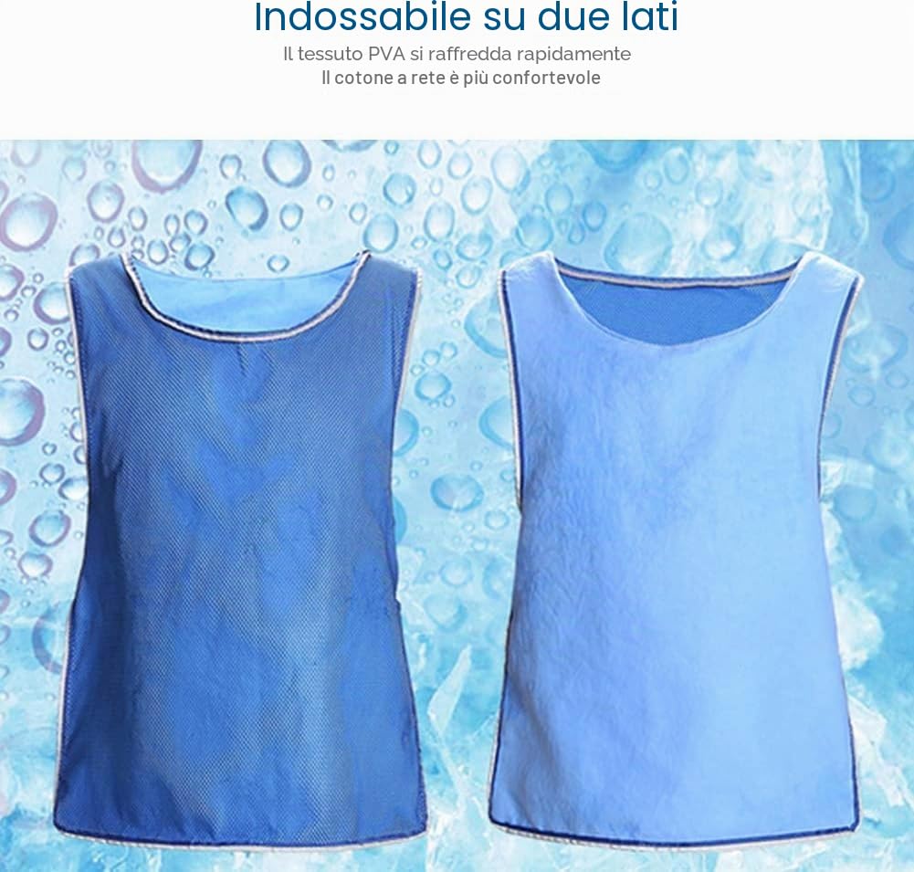 Gilet rinfrescante, comodo e adatto alla pelle Sport estivi all'aperto Equitazione Pesca Gilet refrigerante Prevenzione ad alta temperatura Abbigliamento per uomo e donna