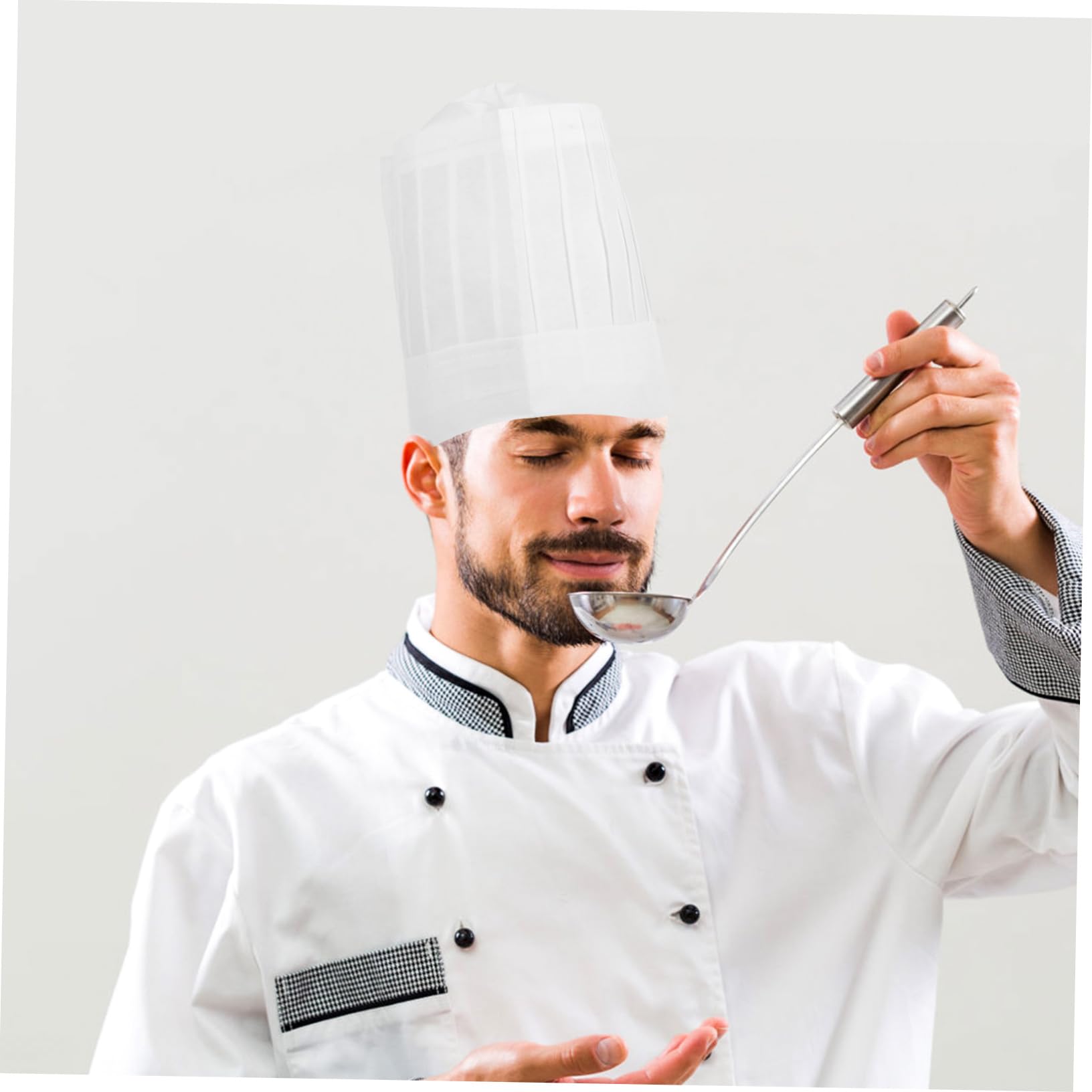 20piezas Gorros De Chef Desechables De Papel Unidades para Cocinar Gorros para Restaurantes y Hoteles