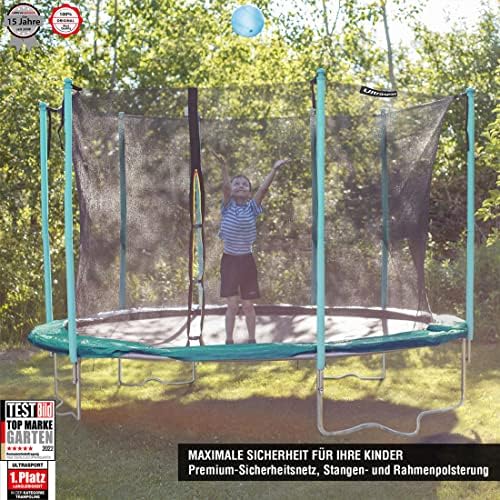 6. Bild von Ultrasport Gartentrampolin, Draußen Trampolin, Kinder Trampolin, Durchmesser 180-430 cm, Federn Jumper und Welle, Wetterfest Sicherheitsnetz, Trampolin Belastbarkeit 100-160 kg