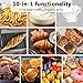 10-QT Dual Large Air Fryer, XL 2-Basket Air Fryer, 10-in-1 Technology Double Cooks 4 Foods at Once, Smart Finish & Match Cook, Air Fry, Broil,Bake, Easy Meals, Easy Clean and Dishwasher Safe, Black.