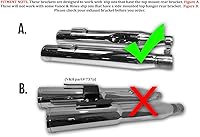 Vista 2 de Advanblack Touring Harley - Juego de soportes ajustables para escape (2 piezas, metal SPCC) centra tu escape con bolsas estiradas y extensión