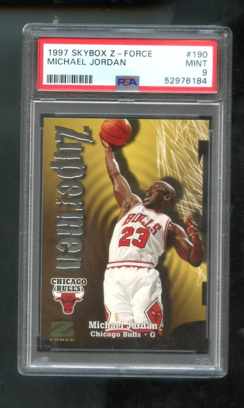 Amazon.com: 1997-98 Skybox Z-Force #190 Michael Jordan PSA 9