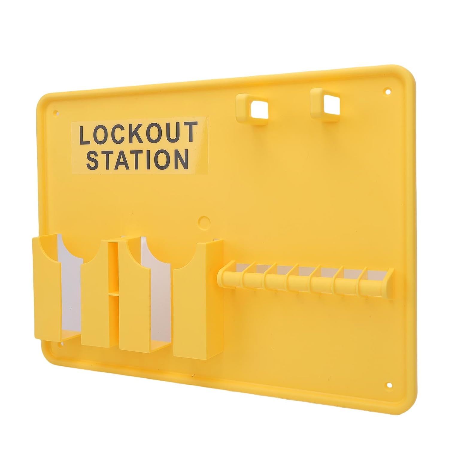 Lockout Tagout Station, Wall Mounted Loto Kit, Industrial Safety Lock Board with Deformation Proof Plastic Panel, Enhanced Safety Lockout Kit, Ideal for Electrical Tagging &