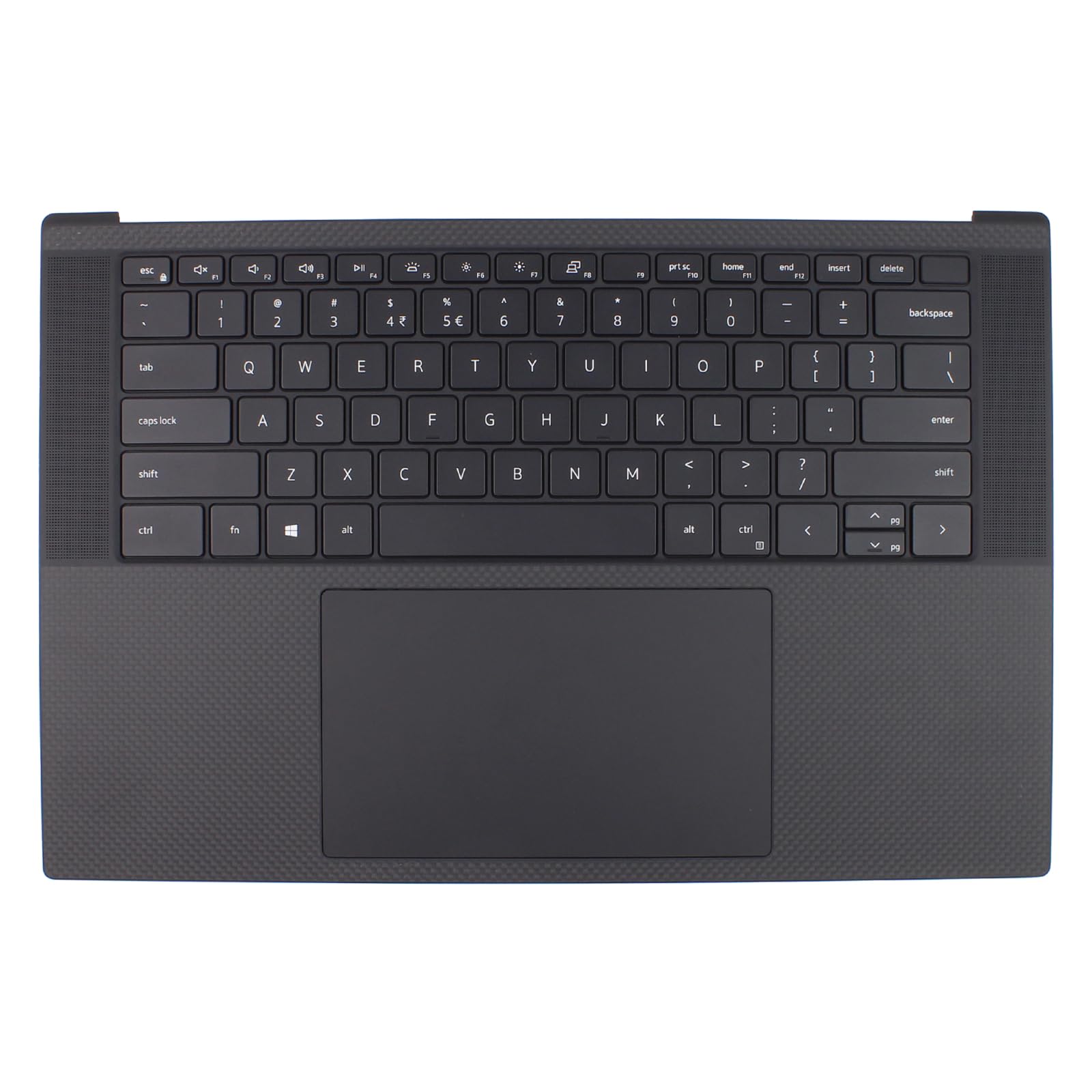 ApplianPar Black Upper Case Palmrest Cover with Backlit Keyboard and Touchpad CYJV4 for Dell XPS 15 9520 9530