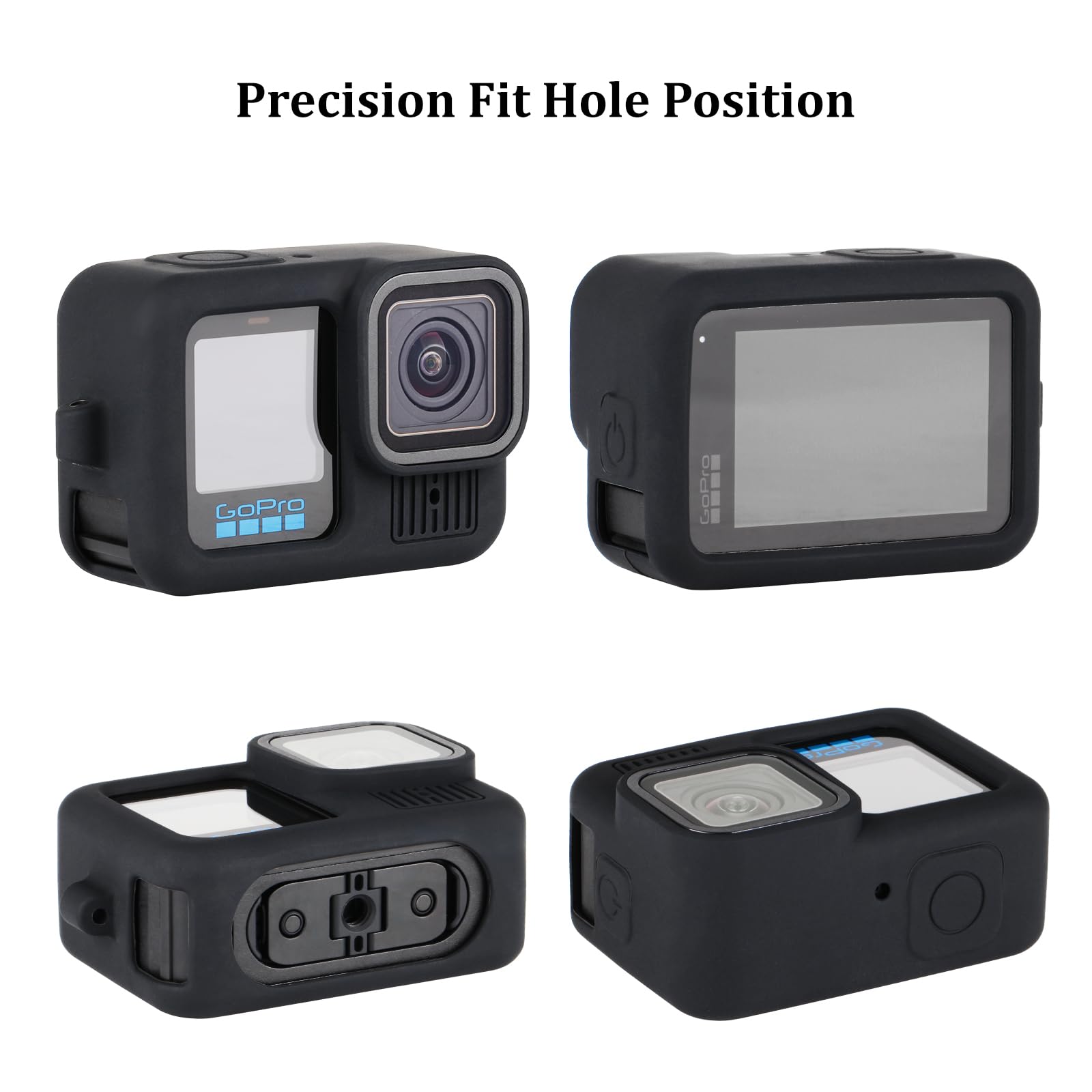 Honbobo Étui De Protection Pour GoPro Hero 13 Black, Étui En Silicone + Bouchon D'objectif Couverture + Lanière, Bouchon De Protection Protecteur D'objectif Protecteur Accessoires Pour GoPro 13