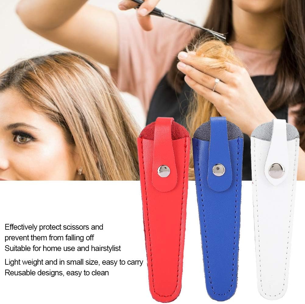3pcs Professional Pouch Cases for Hairdressers Portable PU Leather Scissors Bag, Stylist Scissor Holder for Salon Hairdressing Sheath - Image 3
