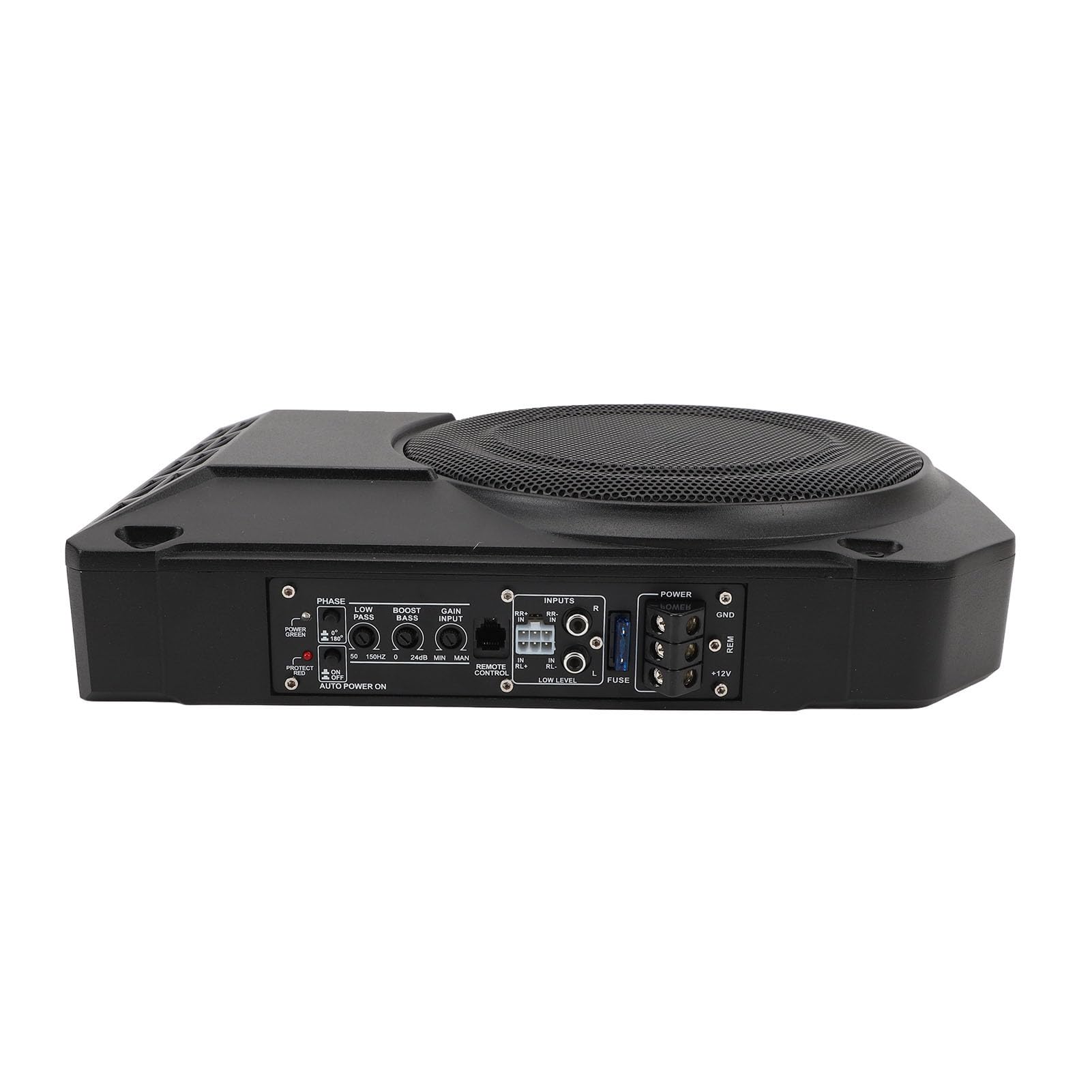 10-calowy Aktywny Subwoofer Ultra Cienki 800 W 2,5 Oma Subwoofer Samochodowy Zasilany Pod Siedzeniem z Kontrolerem do Nagłośnienia Pojazdu Można Go łatwo zainstalować Pod