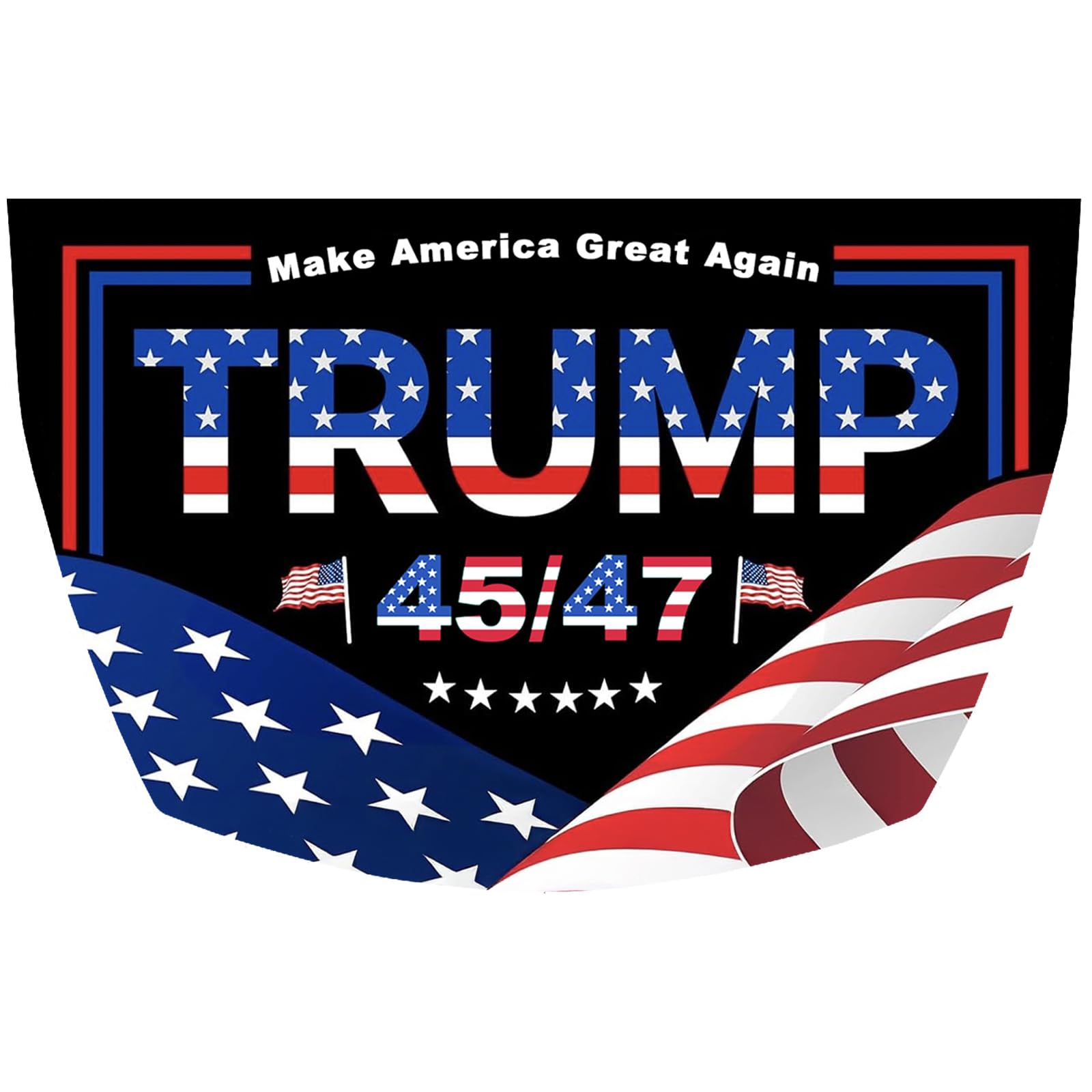 Trump Flag Car Hood Cover Smlng 2024 MAGA Slp-On Washable Elastc - View #9