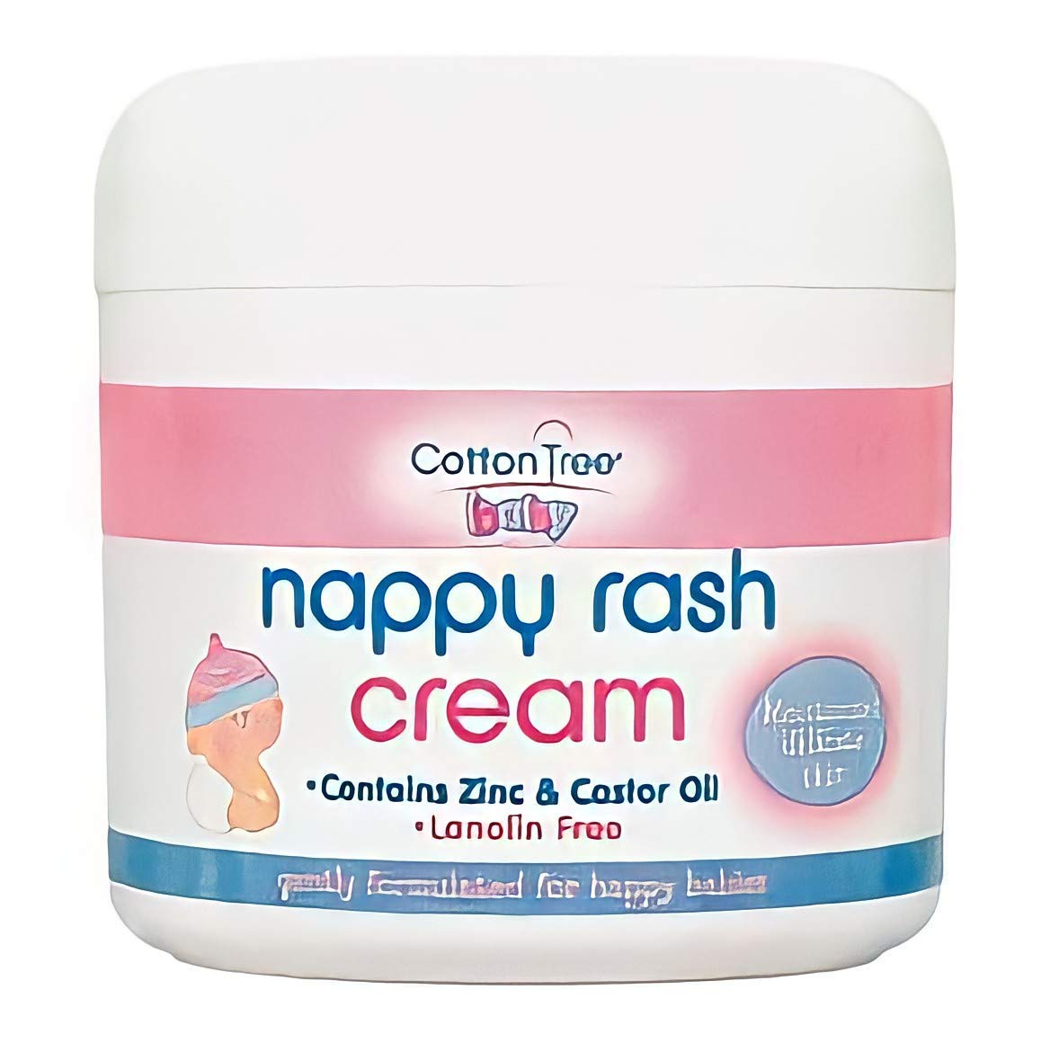1 x COTTON TREE NAPPY RASH ZINC & CASTOR OIL CREAM 200ML