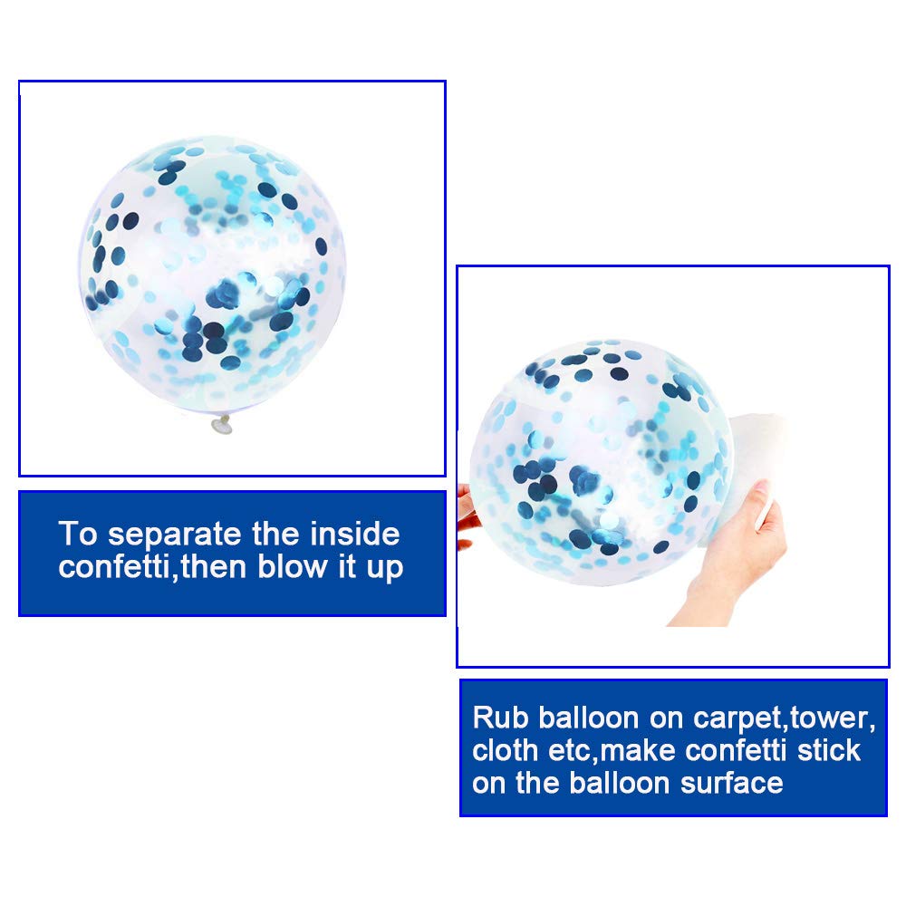 Set Decorazioni Festa ZERODECO - Pompon Carta Velina, Fiori E Palline Nido D'Ape, Blu - Foto 8