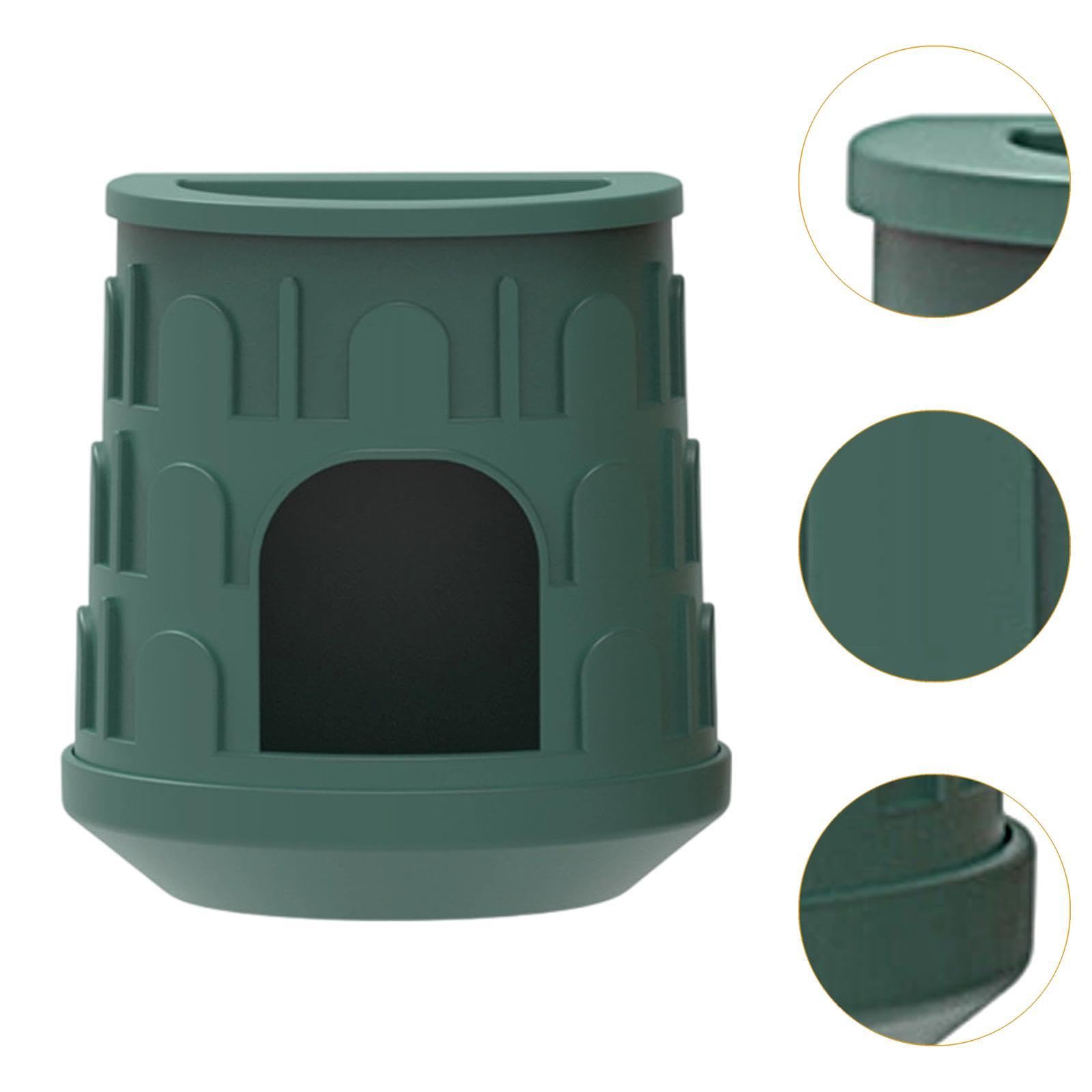 Baoblaze Reptile Hideout Reptile Cave Unique Convenient Accessories Decorative Habitat Decor for Frog Chameleon Gecko Leopard Lizards, Dark Green