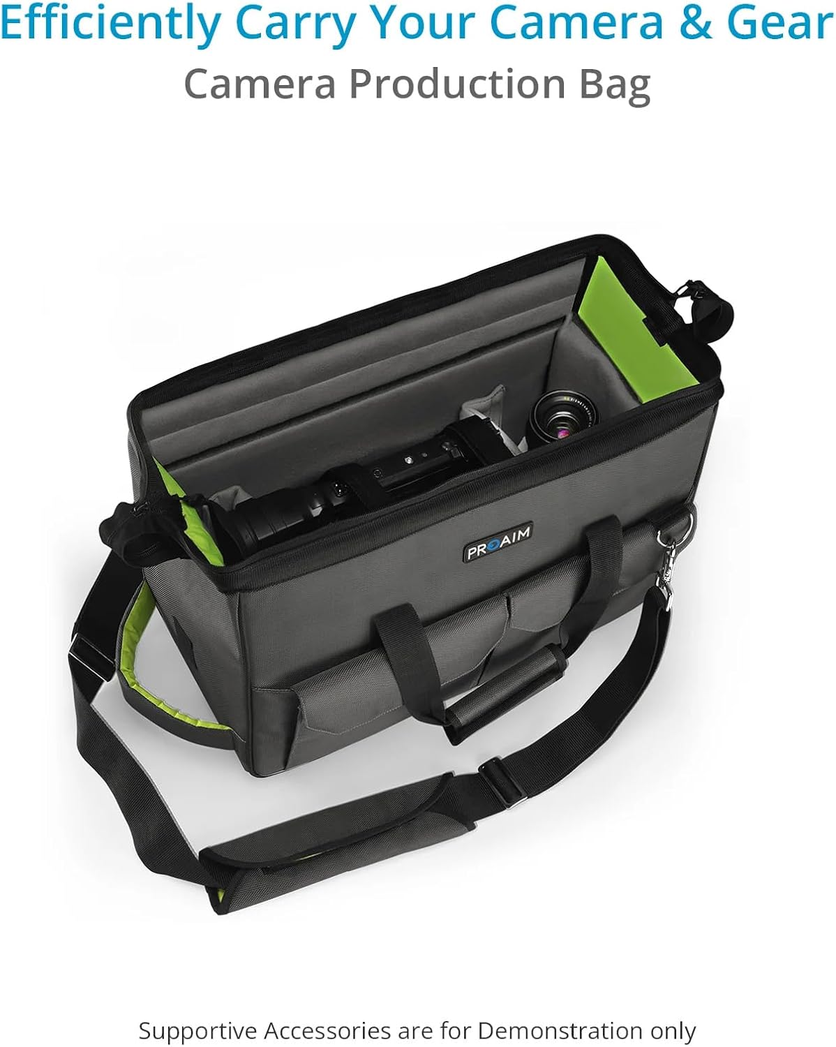 PROAIM Cine Cube Production Bag. Fits Video Cameras Up To 16.5" Long. For Photographers & Videographers