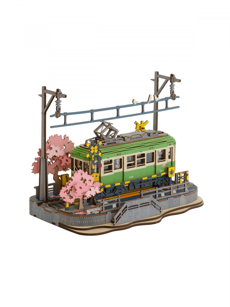 Robotime Rolife Sakura Journey Wooden 3D Puzzle Building Toys 23 X 14 X 16.7Cm 1Pc,Home Decoration, Bookshelf Decoration,Craft Gifts For Adults And Teens,Educational Toys