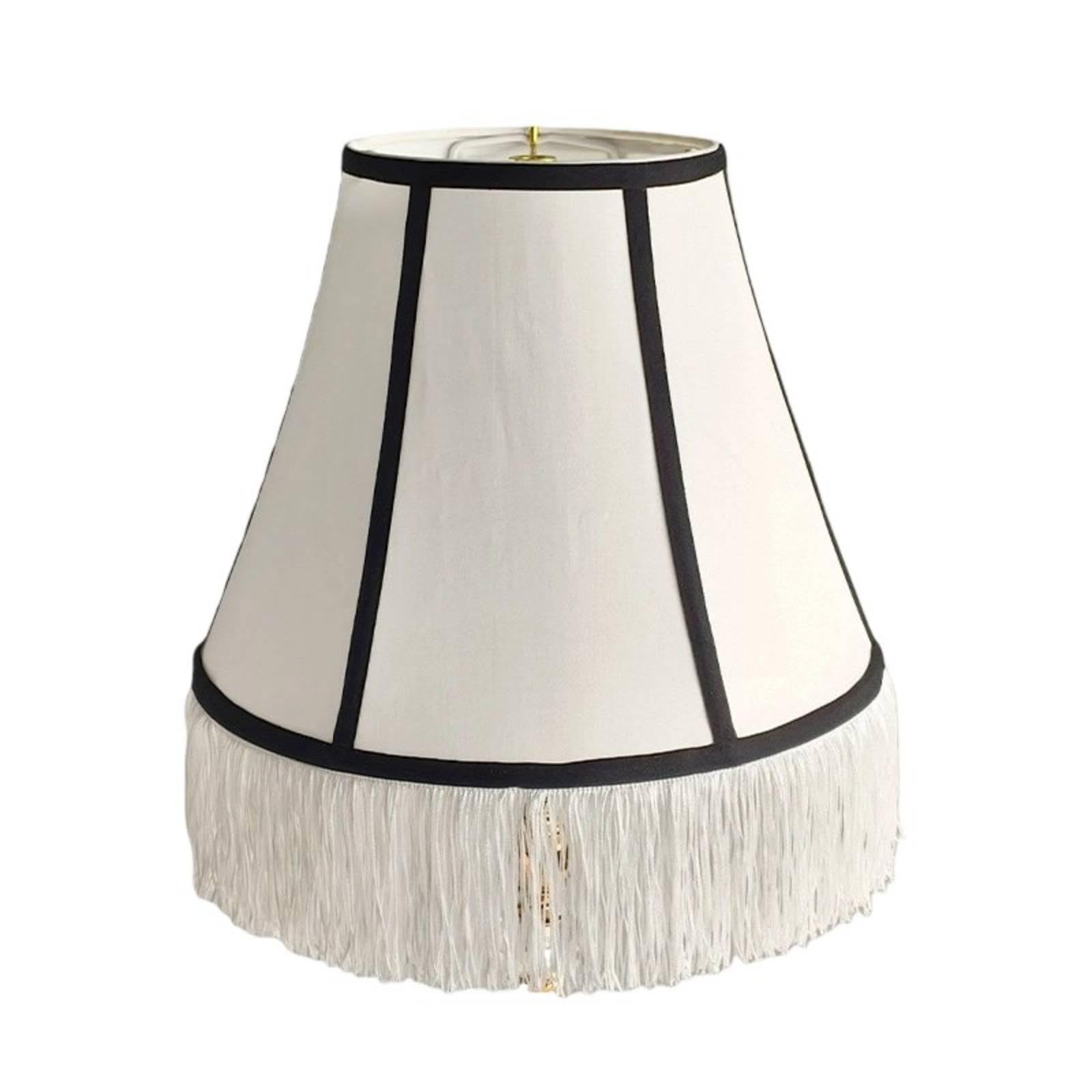 Lamp Shade with Fringe Tassel Fringe Lamp Lamp Cover and White for Crafters, Living Room, Bedroom Round Tassel-image-18
