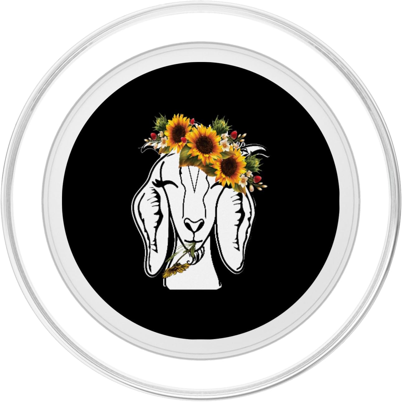 Women's Floral Goats Bandana Farm Animal Lover Goat Graphics PopSockets MagSafe PopGrip for iPhone