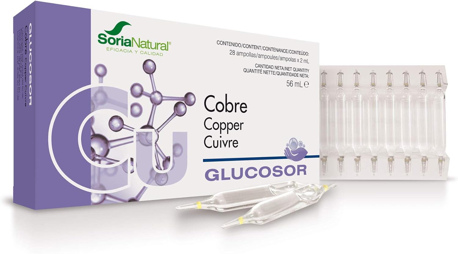 Soria Natural Glucosor Cobre 28 Ampollas Amazon Es Salud Y Cuidado Personal