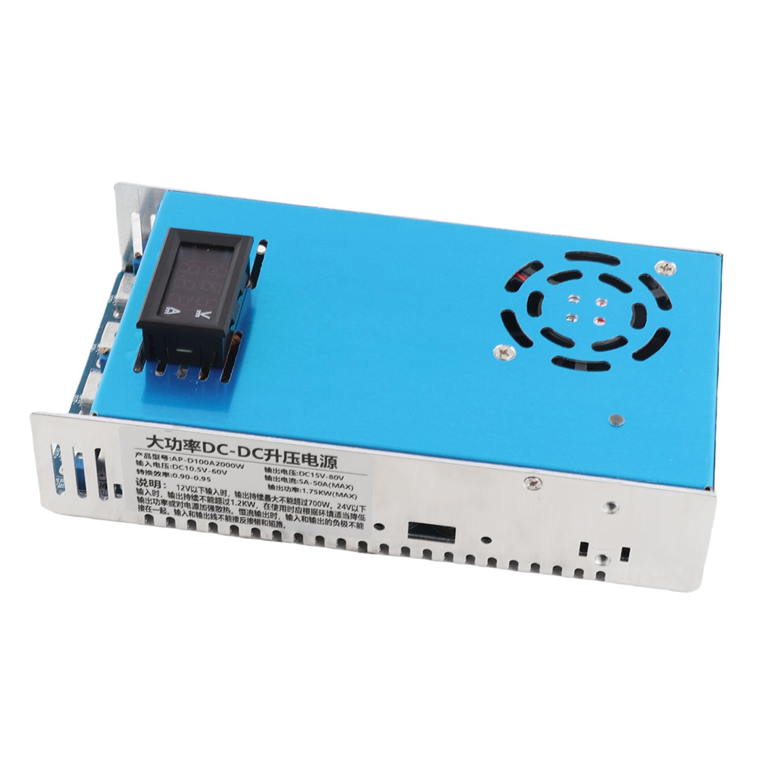 FTVOGUE Fuente de Alimentación Elevadora Convertidor CC 1,75 KW 100 A Regulador de Voltaje de Alta Potencia para Equipos Científicos de Robótica de Laboratorio con Pantalla Digital