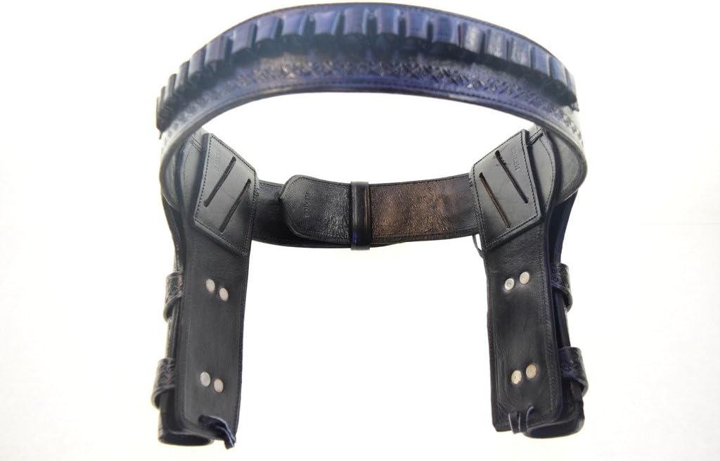 Gun Holster & Belt Cowboy Western Style Rig .44/.45 Cal Double Crossdraw Holster Standard Long Barrel