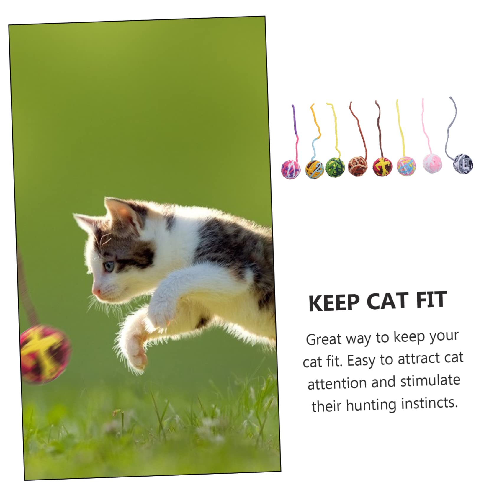 POPETPOP 24pièces Boules De Colorées avec Clochette Jouets Interactifs pour Chats pour Jeu De Votre Animal