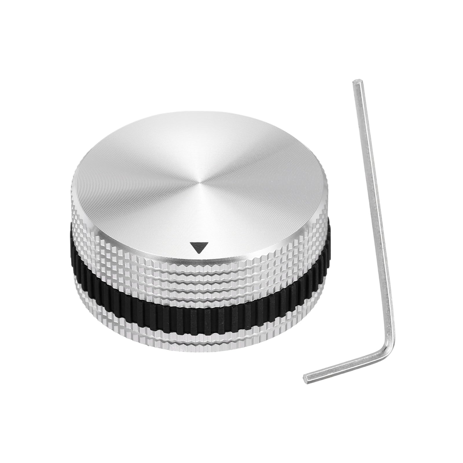 QUARKZMAN Boutons Potentiomètre En Aluminium 1/4″(6mm) Blanc Et Noir Argent - Les Beatles, Paul McCartney, John Lennon, RIngo Starr, George Harrison QUARKZMAN Boutons Potentiomètre En Aluminium 1/4"(6mm) Blanc Et Noir Argent