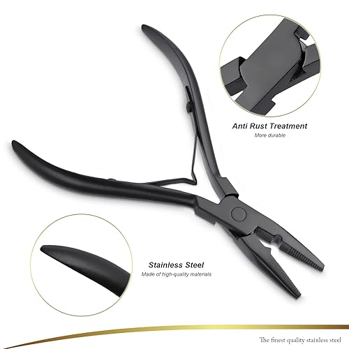 Miniatura 3 de EHDIS Hair Extension Pliers Multi Functional Microlinks Hair Extensions Pliers & Hair Extension Tool for Micro link, Micro Ring, Feather Extension,