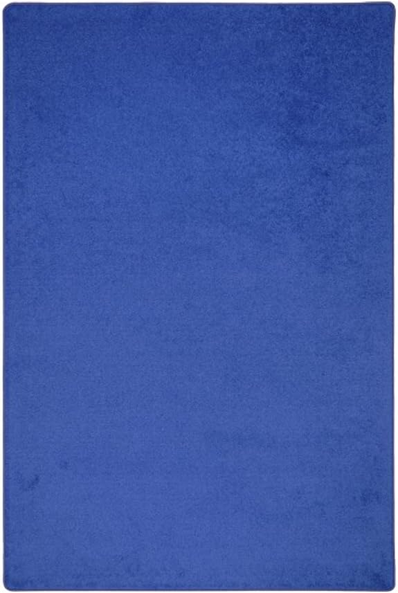 Joy Carpets 80Q-06 Endurance Royal Blue 6 ft. x 9 ft. 100 Pct. Polyester Machine Tufted- Cut Pile Simply Solids Rug
