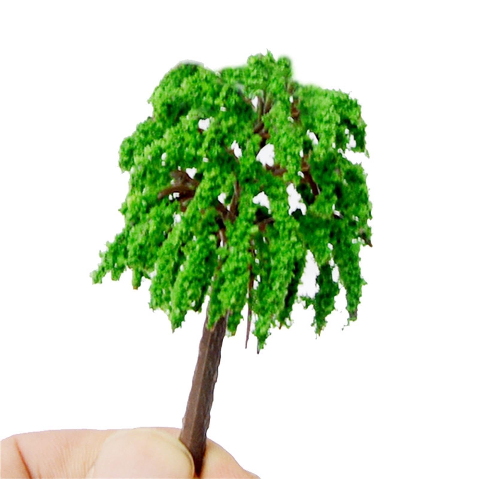 30 pezzi mini modello di albero salice in plastica paesaggio fai da te