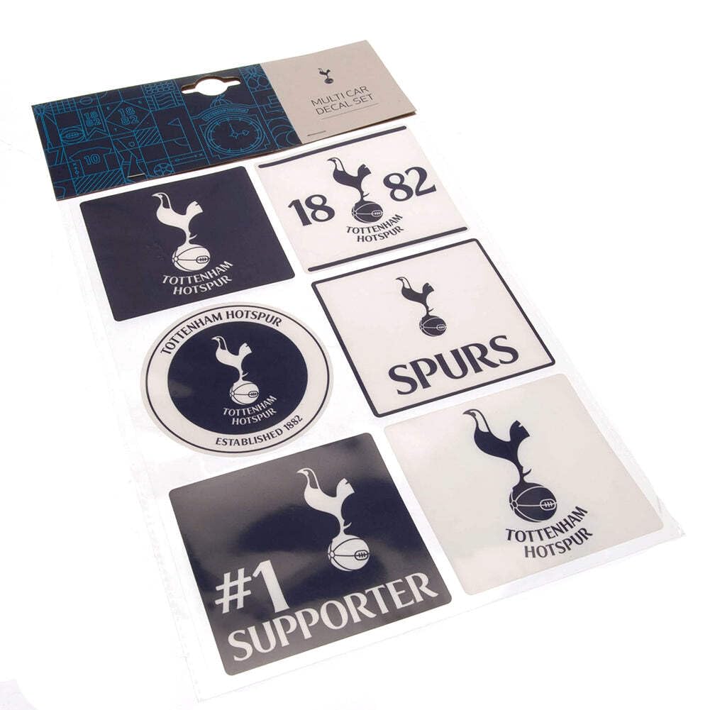Tottenham Hotspur FC Set de Etiquetas del Coche Pack de 6 Marino Blanco