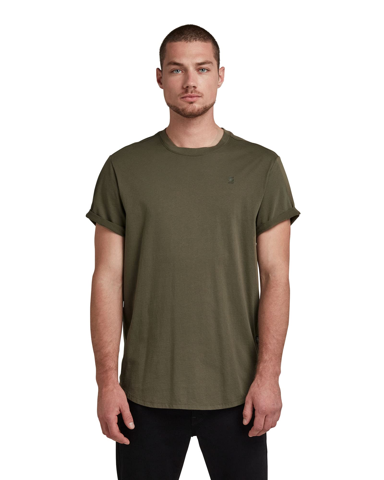G-STAR Lash Jersey T-Shirt Uomo, Verde Scuro (Combat D16396-B353-723), S-image