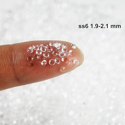 Miniatura 7 de Genie Crystal ss34 - 288 diamantes de imitación de cristal rojo de 0.315 pulgadas, diamantes de imitación Siam con parte trasera plana, gemas de