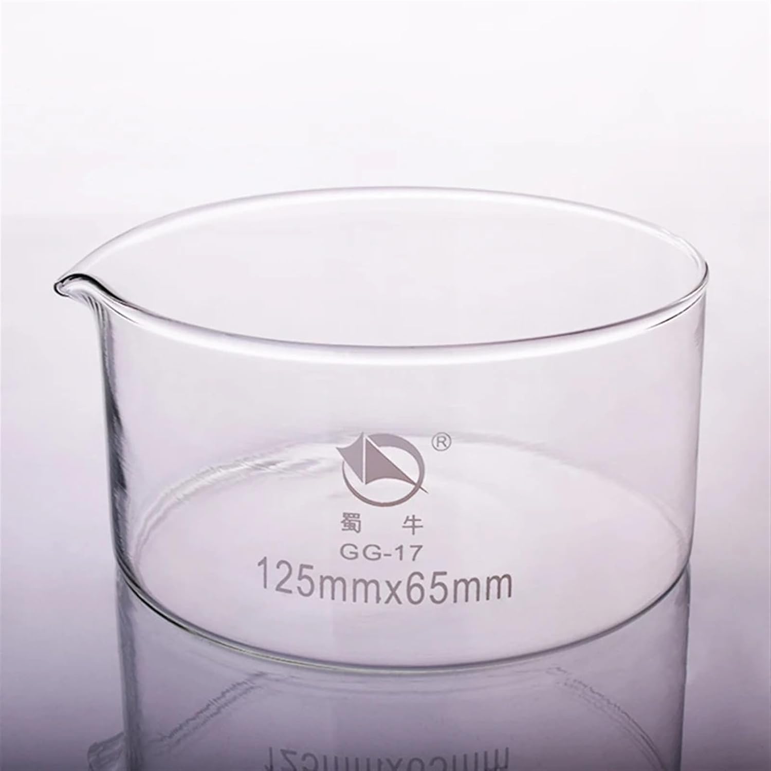 Lab Supplies Crystallizing Dish with spout,Outer Diameter 125mm and Height 65mm,crystallizing Basin with spout