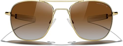 Miniatura 3 de MERRY'S Gafas de sol polarizadas militares clásicas cuadradas aviador para hombres o mujeres S8636