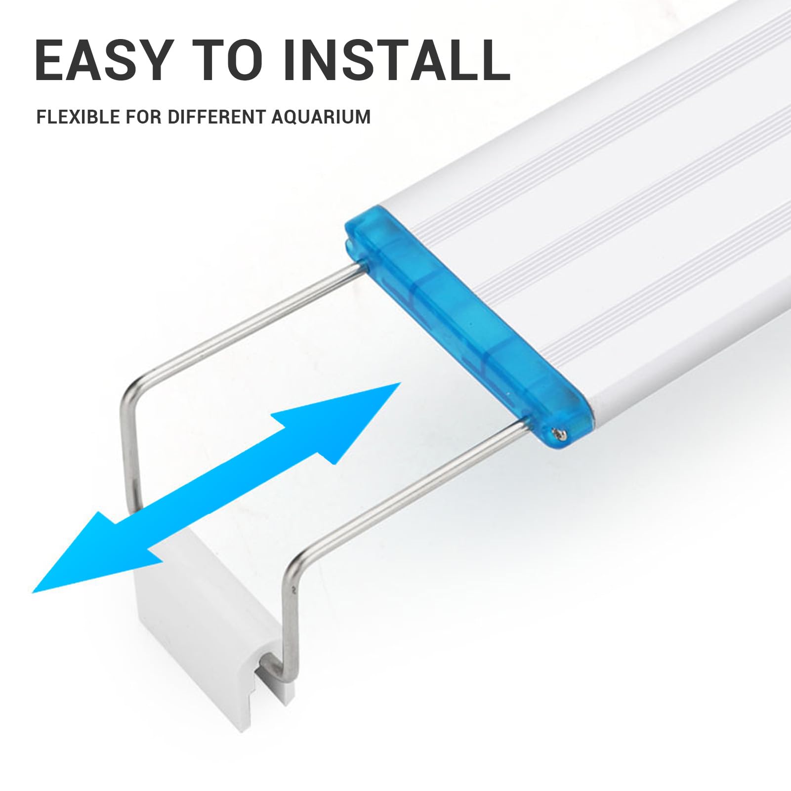 Tnfeeon Luce per Acquario a LED Illuminazione a 3 Colori per Boccia per Pesci con Staffe a Clip, Adatta per L'abbellimento Domestico (Spina UE 38 cm/15,0 pollici)