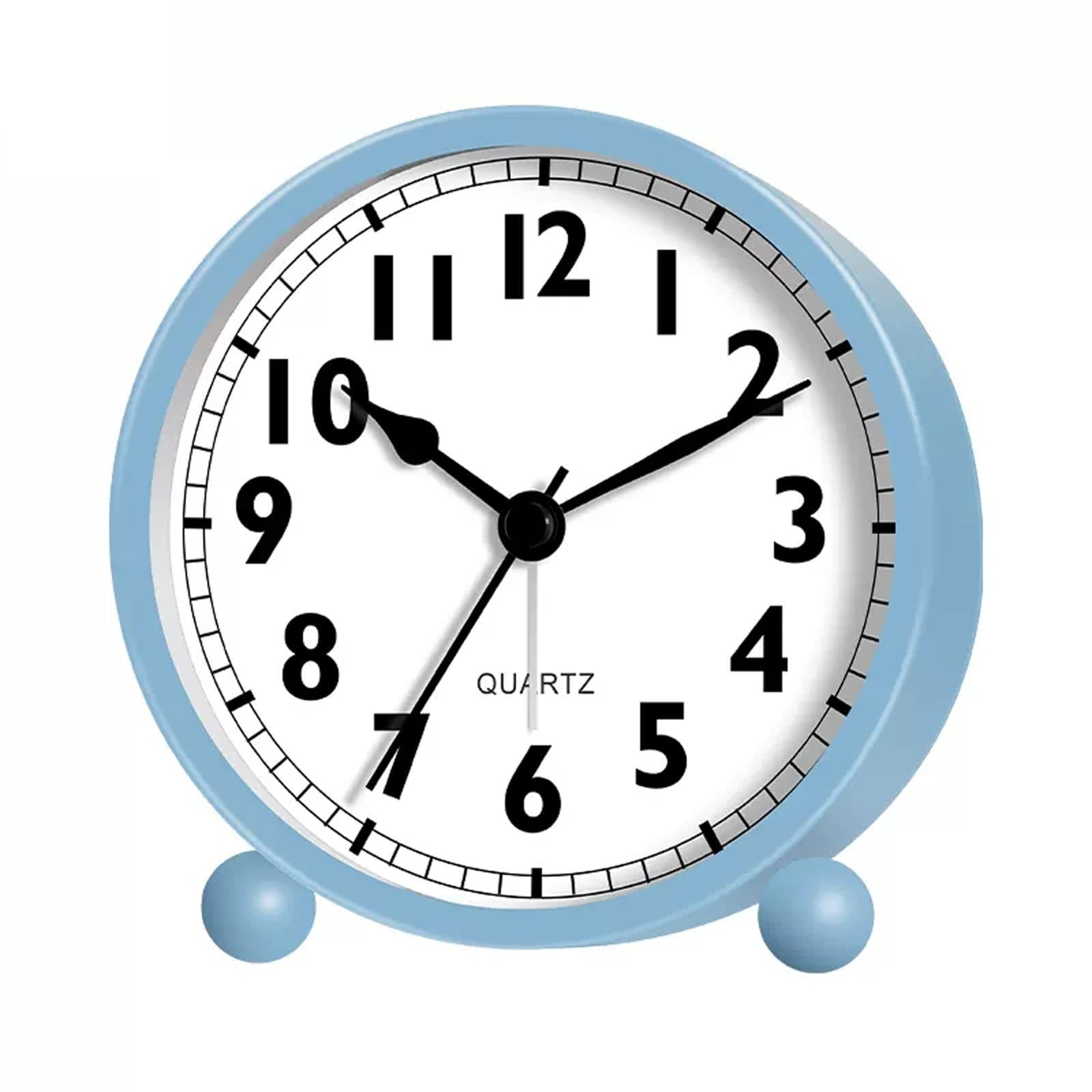 BMKGODN alarm clock， Silent Non Ticking Small Clock with Night Light,for Bedroon,Bedside,Desk Alarm Clocks for Bedrooms(Blue)