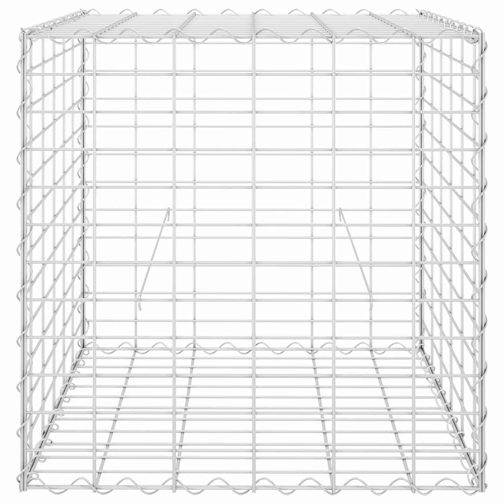 Gavión de 60 x 60 x 60 cm, alambre de acero inoxidable, malla de malla para jardín, balcón, terraza, diseño moderno, robusto y duradero para exteriores, macizos de hierbas, macizos de flores