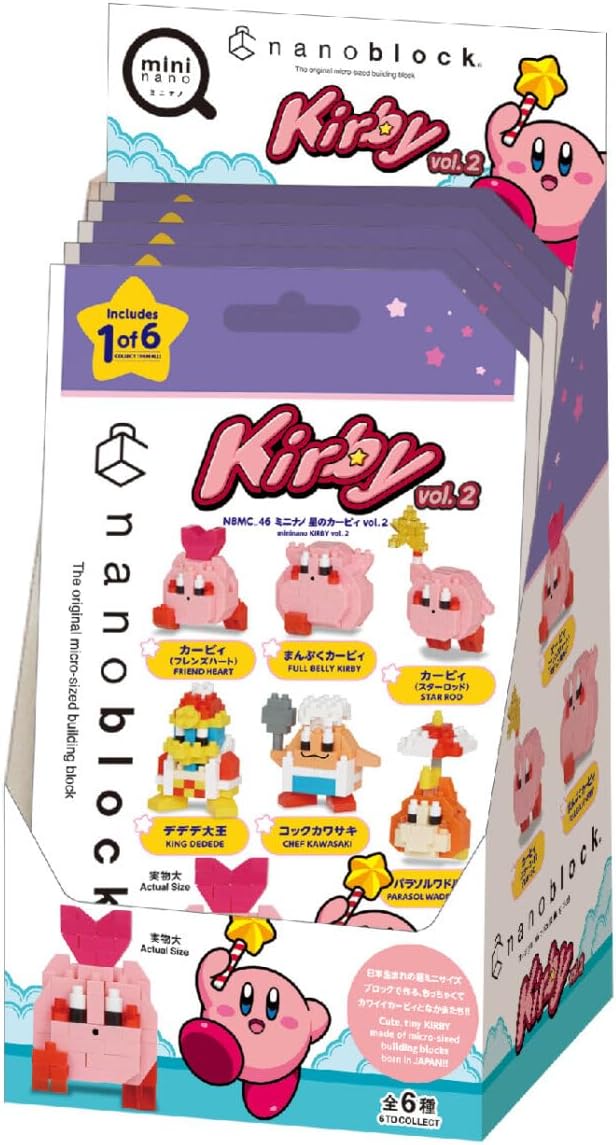 nanoblock - Kirby - Kirby Assortment 2 (Blind Box Complete Set), mininano Series Building Kit