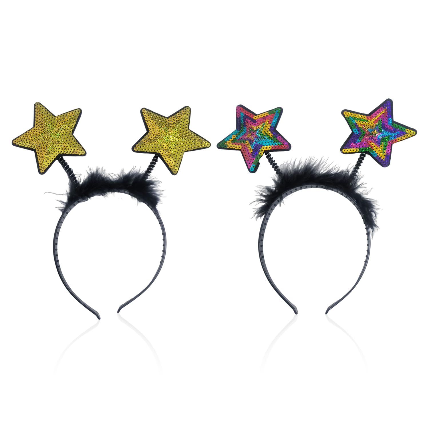PLLDVEFD 2 Pieces Of Five-Pointed Star Headband, Sequin Headband, Creative Headband, Role-Playing Accessories, Party Headband, Clothing Accessories.