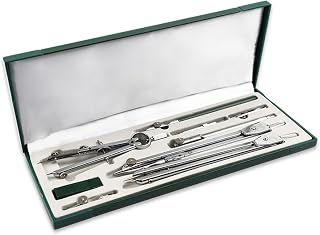 Drawing Compass Drafting Tools 9 Piece Math Geometry Toolset Scale Setting Drawing Drawing Tools Set with Storage Case Home School Supplies Compass Set Professional Geometry Set
