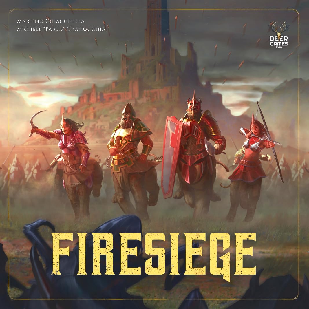 Firesiege - Gioco da Tavolo Cooperativo Tower Defense | 1–4 Giocatori | 60–90 min | Età 14+ | Indipendente dalla lingua | Regolamento Italiano/Inglese