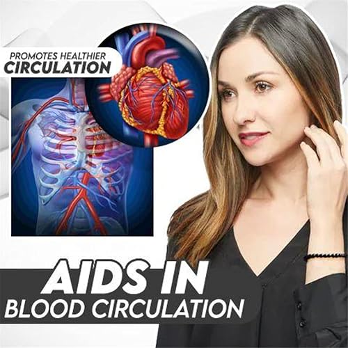 Miniatura 5 de 5 pulseras de obsidiana negra de drenaje linfático, tobillera de obsidiana negra antihinchazón, pulsera de pérdida de peso con imán ajustable,