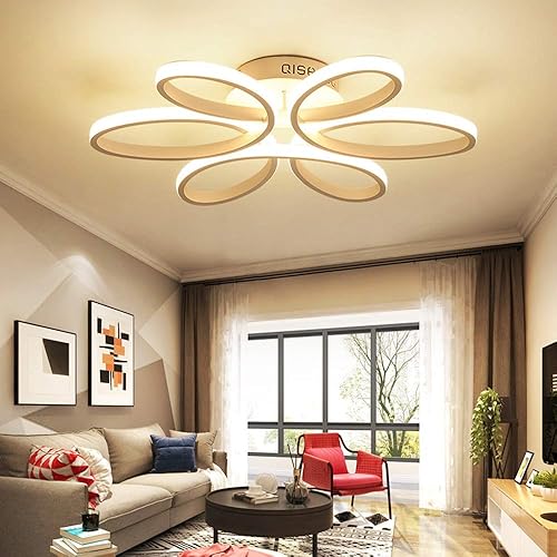 Miniatura 8 de Modern LED Ceiling Light Dimmable Ceiling Lighting with Remote Round Ceiling Light Fixture Ceiling Lamp Flower Shape (58CM)