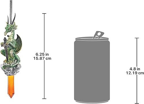 Miniatura 58 de Design Toscano Frost The Gothic Dragon - Adorno navideño para decoración navideña, 3 pulgadas de ancho, 3 pulgadas de profundidad, 5 pulgadas