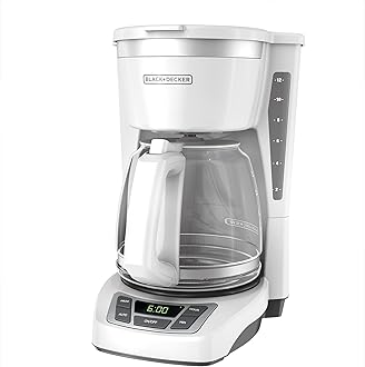 CM1160W-1 CM1160W 12-Cup Programmable Coffeemaker, White/Stainless Steel