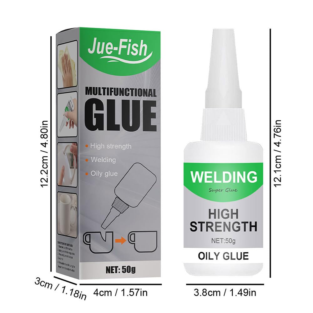 2x50ml Super colla universale, colla forte multifunzionale, colla oleosa ad alta resistenza per saldatura, Supercolla per riparazioni rapide