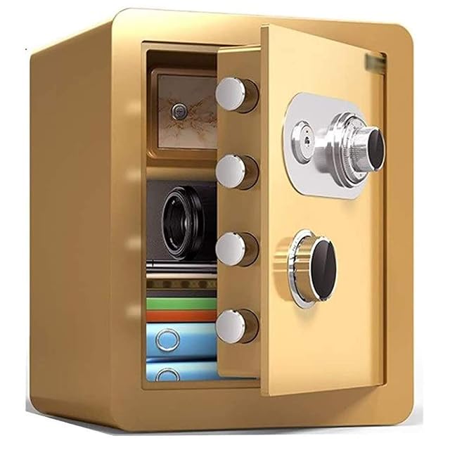 Fireproof Waterproof Safe Cash Boxes - Electronic Digital Security Safes Cabinets Wall Safe Lock Box Cash with Number