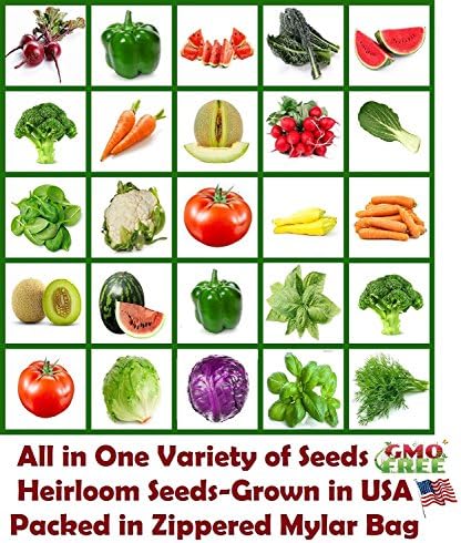 Heirloom Vegetable, All In 1, Vegetables Seeds, Fruit Seeds, Herb Seeds, Emergency Seed Vault, Seed Bank, Variety of Vegetable Seeds, Garden Seeds, Non GMO Seeds, Non Hybrid Seeds