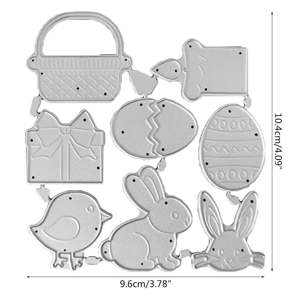 Nuevos Troqueles de Corte, Huevos de Pascua Conejo Troqueles de Corte de Metal Plantilla Scrapbooking Sello de álbum de Bricolaje