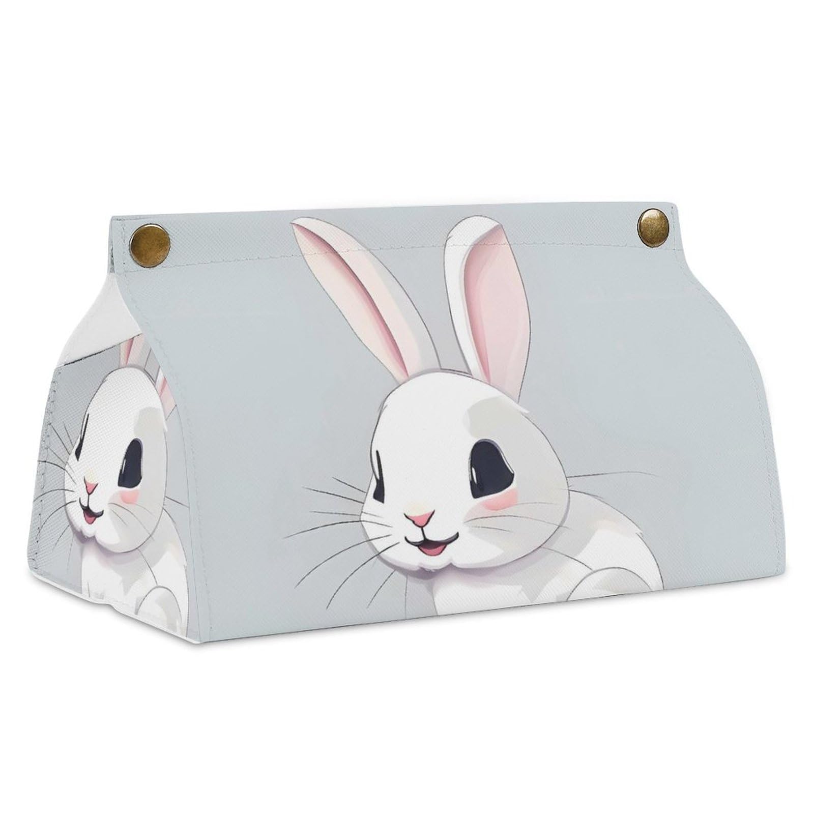 Boîte à mouchoirs en cuir lapin mignon pour chasser les emballages tristes